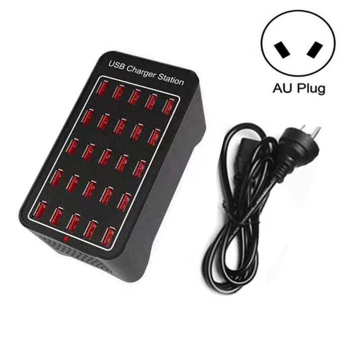 150W 25 puertos USB Estación de carga rápida Cargador inteligente, CA 110-240V, 150W 25 USB Ports EU Plug, 150W 25 USB Ports US Plug, 150W 25 USB Ports AU Plug, 150W 25 USB Ports UK Plug