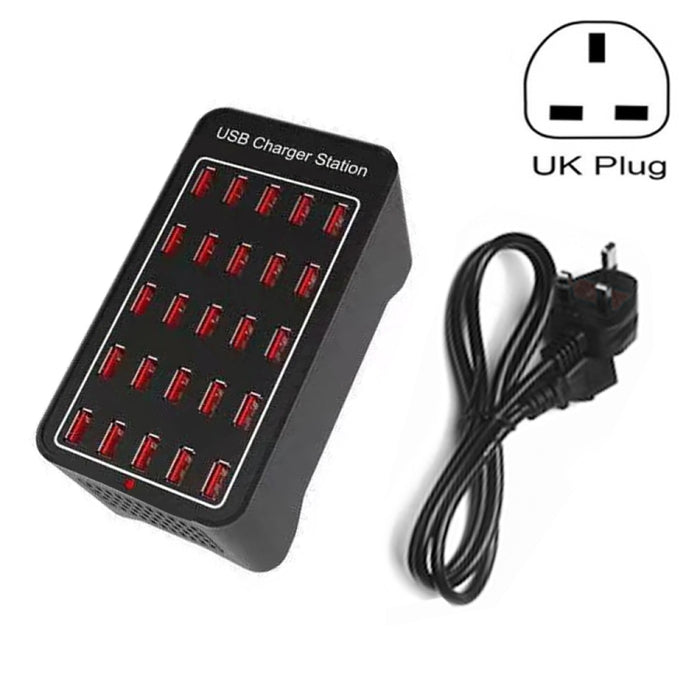 150W 25 puertos USB Estación de carga rápida Cargador inteligente, CA 110-240V, 150W 25 USB Ports EU Plug, 150W 25 USB Ports US Plug, 150W 25 USB Ports AU Plug, 150W 25 USB Ports UK Plug