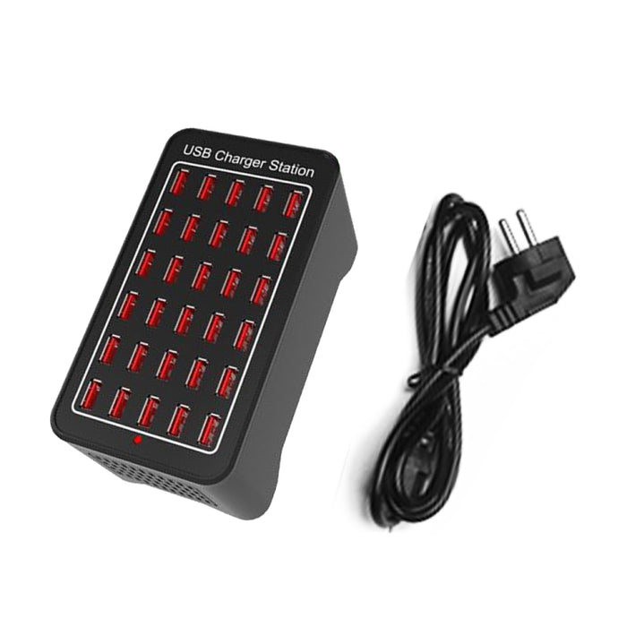 XLD-A7 150W 30 puertos USB Estación de carga rápida Cargador inteligente, CA 110-240V, 150W 30 USB Ports EU Plug, 150W 30 USB Ports US Plug, 150W 30 USB Ports AU Plug, 150W 30 USB Ports UK Plug