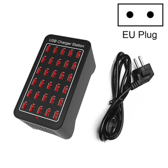 XLD-A7 150W 30 puertos USB Estación de carga rápida Cargador inteligente, CA 110-240V, 150W 30 USB Ports EU Plug, 150W 30 USB Ports US Plug, 150W 30 USB Ports AU Plug, 150W 30 USB Ports UK Plug