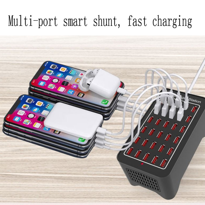 XLD-A7 150W 30 puertos USB Estación de carga rápida Cargador inteligente, CA 110-240V, 150W 30 USB Ports EU Plug, 150W 30 USB Ports US Plug, 150W 30 USB Ports AU Plug, 150W 30 USB Ports UK Plug
