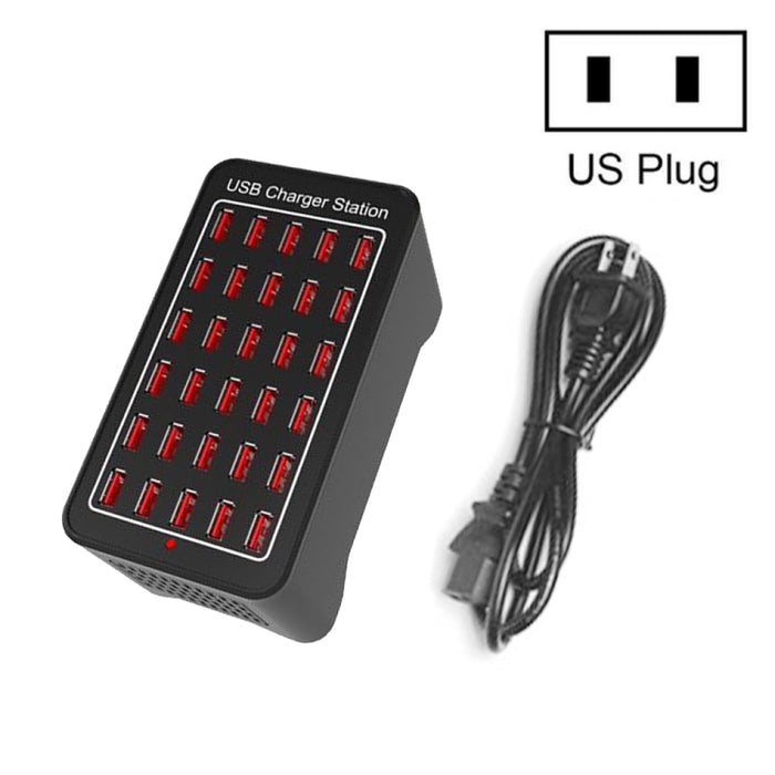 XLD-A7 150W 30 puertos USB Estación de carga rápida Cargador inteligente, CA 110-240V, 150W 30 USB Ports EU Plug, 150W 30 USB Ports US Plug, 150W 30 USB Ports AU Plug, 150W 30 USB Ports UK Plug