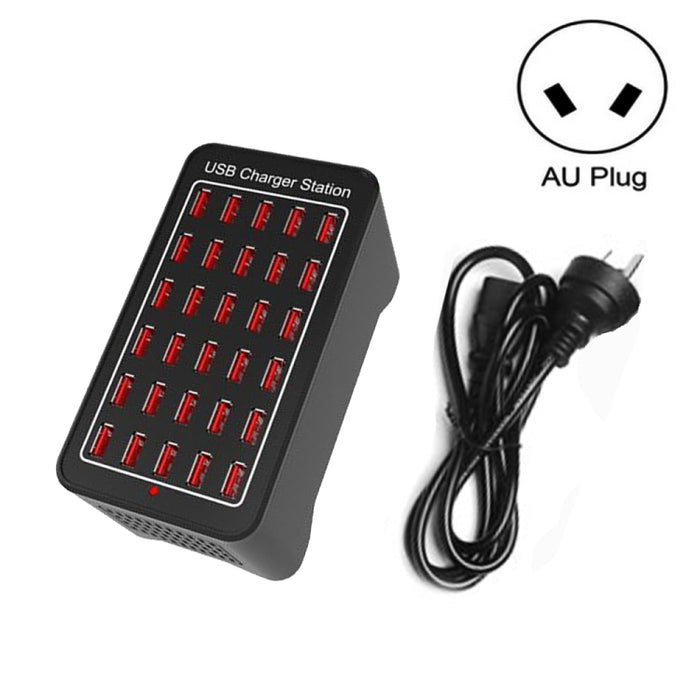 XLD-A7 150W 30 puertos USB Estación de carga rápida Cargador inteligente, CA 110-240V, 150W 30 USB Ports EU Plug, 150W 30 USB Ports US Plug, 150W 30 USB Ports AU Plug, 150W 30 USB Ports UK Plug