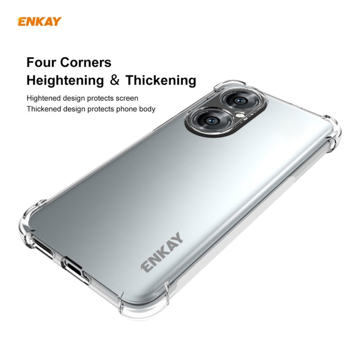 Hat-Prince ENKAY Clear TPU Estuche a prueba de golpes Funda antideslizante suave + 0.26mm 9H 2.5D Pegamento completo Cobertura completa Película protectora de vidrio templado, For Huawei P50, For Redmi K40 / K40 Pro / K40 Pro+                          ...