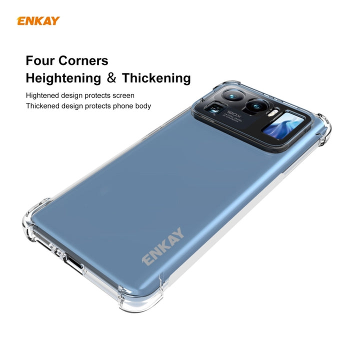 Para Xiaomi Mi 11 Ultra Hat-Prince ENKAY Funda transparente de TPU a prueba de golpes Cubierta suave antideslizante + Pantalla completa 3D PET Curvo Curvado en caliente Protector de pantalla HD Soporte de película suave Desbloqueo de huellas dactilares...