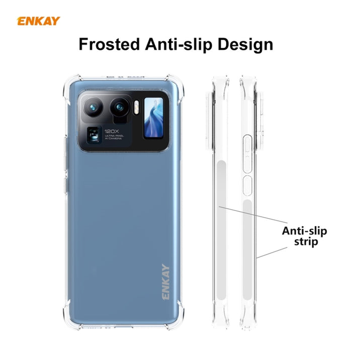 Para Xiaomi Mi 11 Ultra Hat-Prince ENKAY Funda transparente de TPU a prueba de golpes Cubierta suave antideslizante + Pantalla completa 3D PET Curvo Curvado en caliente Protector de pantalla HD Soporte de película suave Desbloqueo de huellas dactilares...