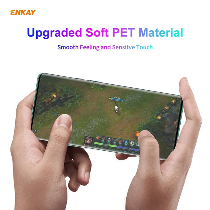Para Xiaomi Mi 11 Ultra Hat-Prince ENKAY Funda transparente de TPU a prueba de golpes Cubierta suave antideslizante + Pantalla completa 3D PET Curvo Curvado en caliente Protector de pantalla HD Soporte de película suave Desbloqueo de huellas dactilares...