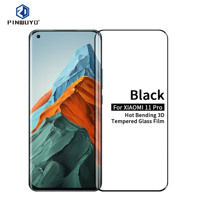 PINWUYO 9H 3D Película de vidrio templado doblado en caliente, For Xiaomi Mi 11 Pro, For Xiaomi Mi 11 Ultra, For OnePlus 9 Pro, For OPPO Find X3 / 3X Pro