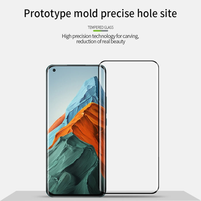 Película de vidrio templado cubierta de pantalla completa de flexión térmica a prueba de explosiones MOFI 9H 3D, For Xiaomi Mi 11 Pro, For Xiaomi Mi 11 Ultra, For OnePlus 9 Pro