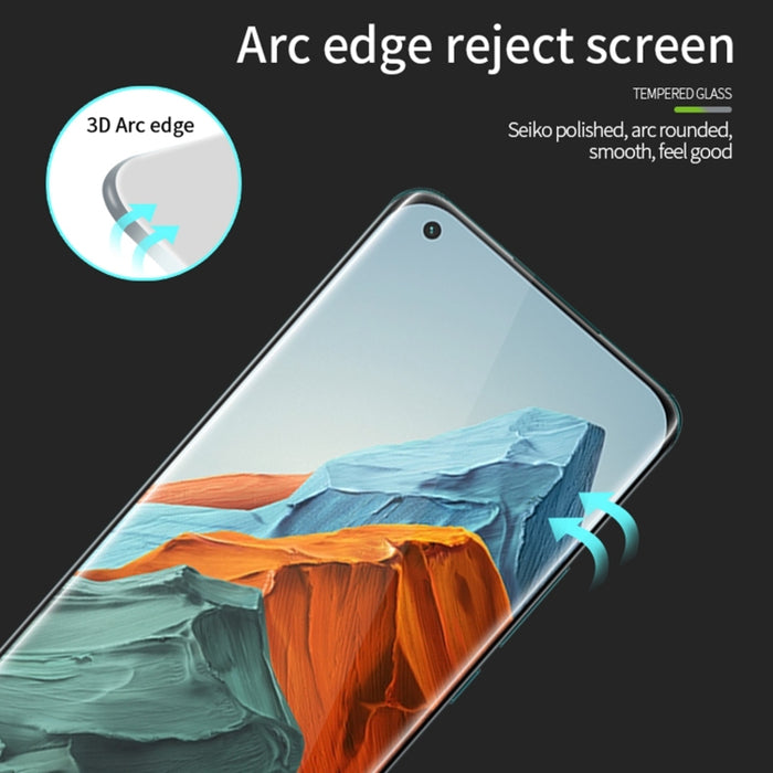 Película de vidrio templado cubierta de pantalla completa de flexión térmica a prueba de explosiones MOFI 9H 3D, For Xiaomi Mi 11 Pro, For Xiaomi Mi 11 Ultra, For OnePlus 9 Pro