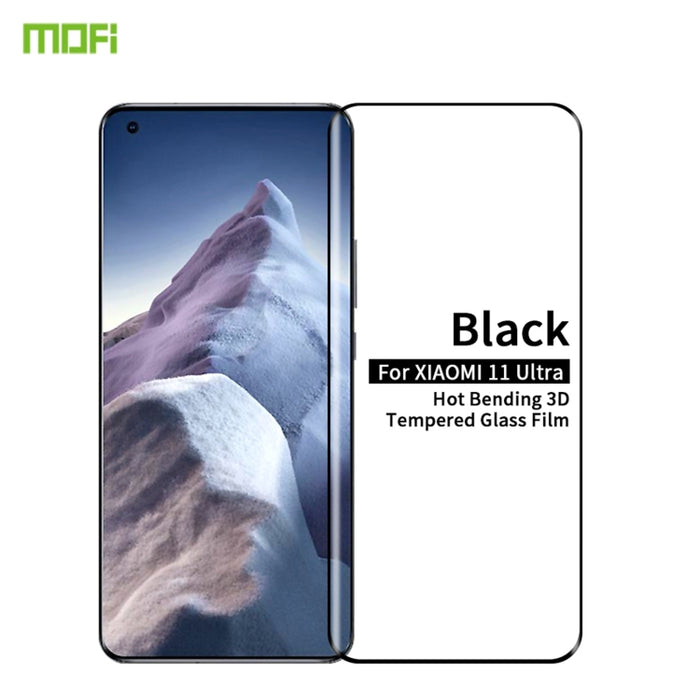 Película de vidrio templado cubierta de pantalla completa de flexión térmica a prueba de explosiones MOFI 9H 3D, For Xiaomi Mi 11 Pro, For Xiaomi Mi 11 Ultra, For OnePlus 9 Pro