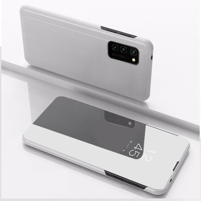 Estuche de cuero con tapa horizontal de espejo chapado con soporte, For Samsung Galaxy F62/M62, For Samsung Galaxy A52 5G/4G, For Samsung Galaxy A72 5G/4G, For Samsung Galaxy A32 4G, For Samsung Galaxy A32 5G, For OPPO Find X3 / Find X3 Pro            ...