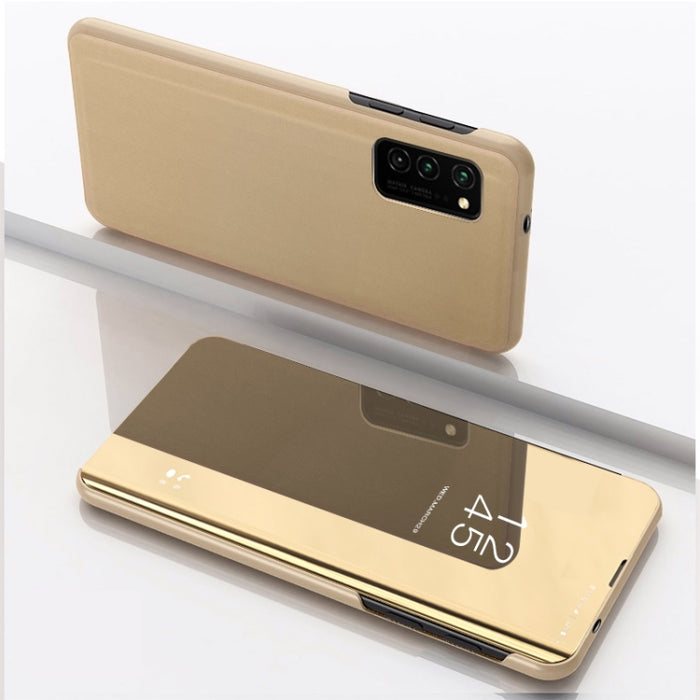 Estuche de cuero con tapa horizontal de espejo chapado con soporte, For Samsung Galaxy F62/M62, For Samsung Galaxy A52 5G/4G, For Samsung Galaxy A72 5G/4G, For Samsung Galaxy A32 4G, For Samsung Galaxy A32 5G, For OPPO Find X3 / Find X3 Pro            ...