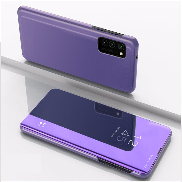 Estuche de cuero con tapa horizontal de espejo chapado con soporte, For Samsung Galaxy F62/M62, For Samsung Galaxy A52 5G/4G, For Samsung Galaxy A72 5G/4G, For Samsung Galaxy A32 4G, For Samsung Galaxy A32 5G, For OPPO Find X3 / Find X3 Pro            ...