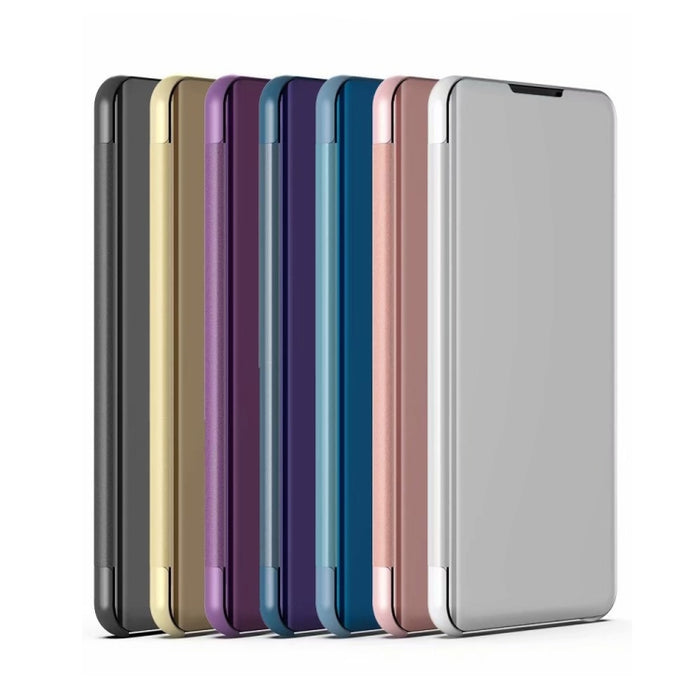 Estuche de cuero con tapa horizontal de espejo chapado con soporte, For Samsung Galaxy F62/M62, For Samsung Galaxy A52 5G/4G, For Samsung Galaxy A72 5G/4G, For Samsung Galaxy A32 4G, For Samsung Galaxy A32 5G, For OPPO Find X3 / Find X3 Pro            ...