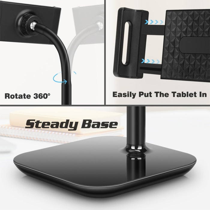 NS-06A Soporte para teléfono celular, rotación de 360 grados, material de aleación de aluminio, soporte para teléfono para escritorio, compatible con todos los teléfonos móviles, iPhone, iPad, etc.