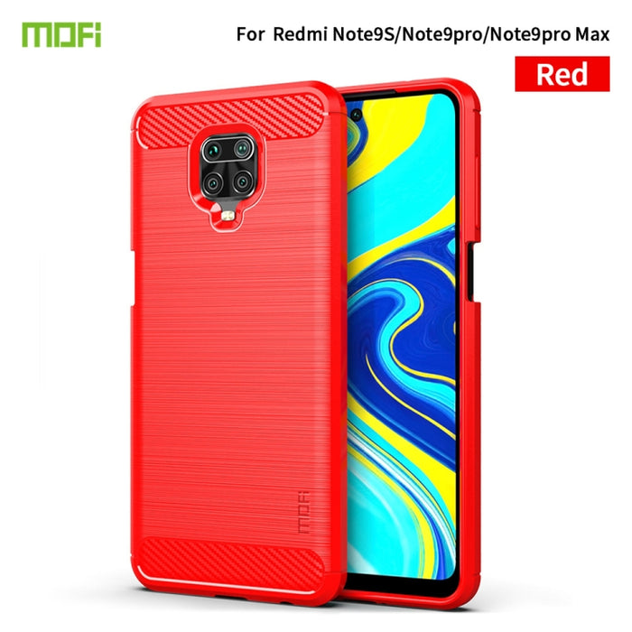 Funda de TPU suave de fibra de carbono con textura cepillada de la serie Gentleness de MOFI, For Redmi K40 /K40 Pro /K40 Pro+/Poco F3, For Redmi Note 9s /Note 9 Pro /Note 9 Pro Max, For Xiaomi Redmi Note 10 / Note 10S                                   ...