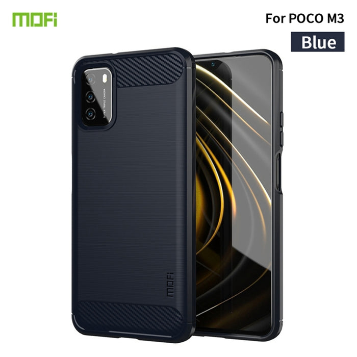 Funda de TPU suave de fibra de carbono con textura cepillada de la serie Gentleness de MOFI, For Redmi K40 /K40 Pro /K40 Pro+/Poco F3, For Redmi Note 9s /Note 9 Pro /Note 9 Pro Max, For Xiaomi Redmi Note 10 / Note 10S                                   ...