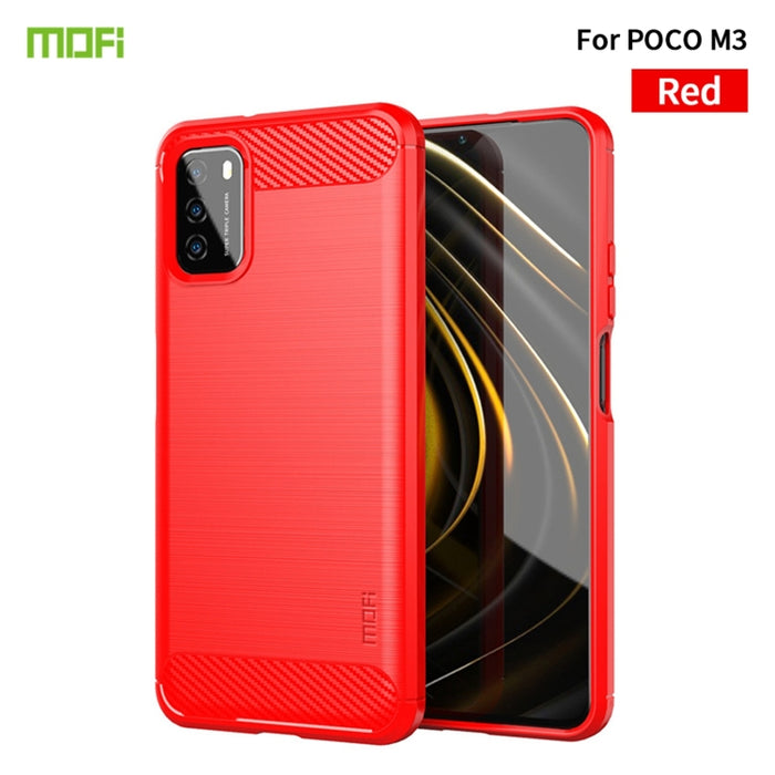 Funda de TPU suave de fibra de carbono con textura cepillada de la serie Gentleness de MOFI, For Redmi K40 /K40 Pro /K40 Pro+/Poco F3, For Redmi Note 9s /Note 9 Pro /Note 9 Pro Max, For Xiaomi Redmi Note 10 / Note 10S                                   ...