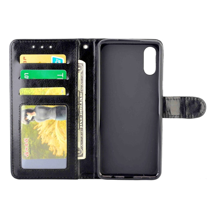 Estuche protector con tapa horizontal de cuero con textura de caballo loco con soporte y ranuras para tarjetas y billetera y marco de fotos, For OPPO A55 5G, For OPPO A93 5G, For vivo Y31S/Y52S/IQOO U3 5G, For Samsung Galaxy A02/M02                    ...