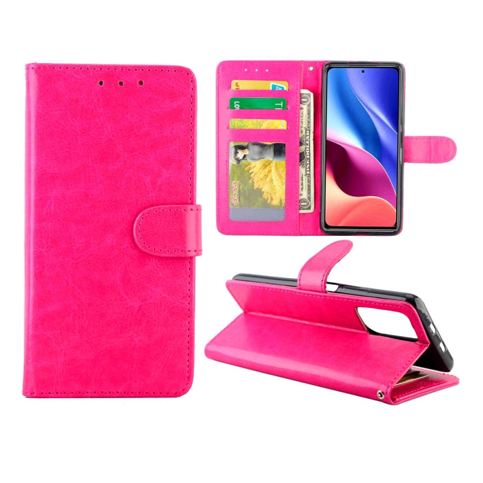 Estuche protector con tapa horizontal de cuero con textura de caballo loco con soporte y ranuras para tarjetas y billetera y marco de fotos, For OPPO A55 5G, For OPPO A93 5G, For vivo Y31S/Y52S/IQOO U3 5G, For Samsung Galaxy A02/M02                    ...