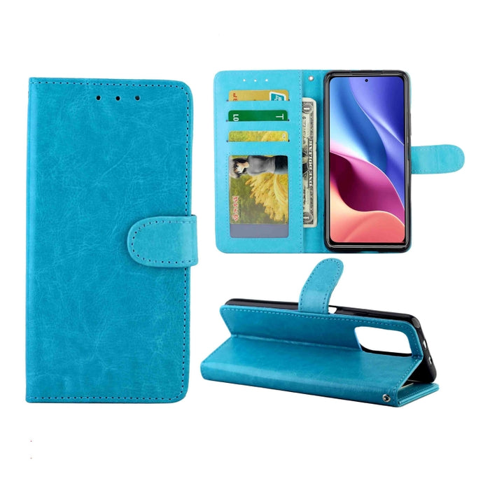 Estuche protector con tapa horizontal de cuero con textura de caballo loco con soporte y ranuras para tarjetas y billetera y marco de fotos, For OPPO A55 5G, For OPPO A93 5G, For vivo Y31S/Y52S/IQOO U3 5G, For Samsung Galaxy A02/M02                    ...