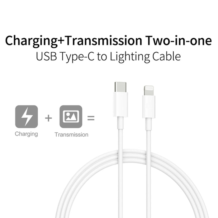 XJ-61 12W USB-C / Type-C a cable de carga rápida PD de 8 pines, 1m, 1.5m, 2m