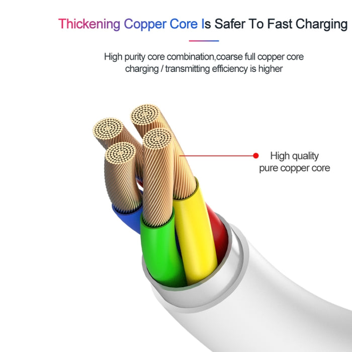 XJ-61 12W USB-C / Type-C a cable de carga rápida PD de 8 pines, 1m, 1.5m, 2m