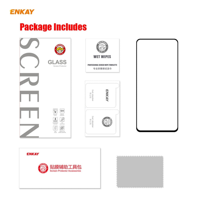 ENKAY Hat-Prince Full Glue 0.26mm 9H 2.5D Película de cobertura total de vidrio templado, For Xiaomi Poco F3(1 PC), For Xiaomi Mi 11X / 11X Pro / 11i(1pc)