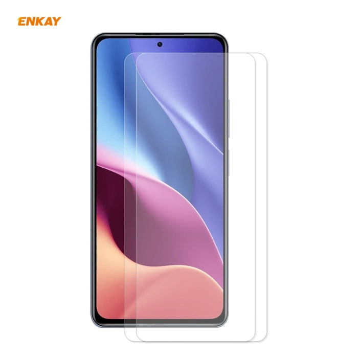 2 PCS ENKAY Hat-Prince 0.26mm 9H 2.5D Película de vidrio templado de borde curvo, For Xiaomi Poco F3, For Xiaomi Mi 11X / 11X Pro / 11i