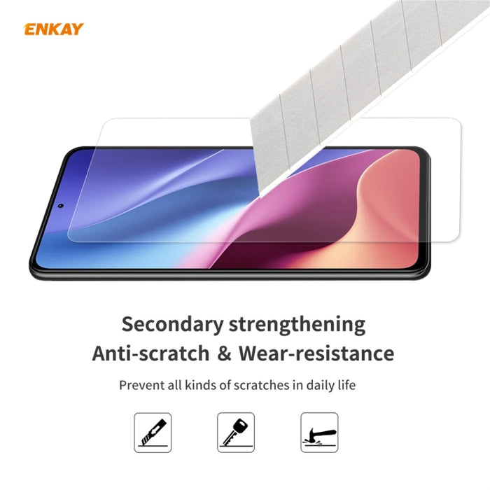 5 PCS ENKAY Hat-Prince 0.26mm 9H 2.5D Película de vidrio templado de borde curvo, For Xiaomi Poco F3, For Xiaomi 11X / 11X Pro / 11i