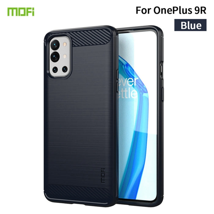 Funda de TPU suave de fibra de carbono con textura cepillada de la serie Gentleness de MOFI, For Xiaomi Mi 11 Lite, For Xiaomi Mi 11 Pro, For OnePlus 9R