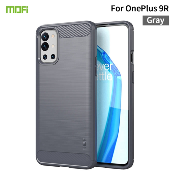 Funda de TPU suave de fibra de carbono con textura cepillada de la serie Gentleness de MOFI, For Xiaomi Mi 11 Lite, For Xiaomi Mi 11 Pro, For OnePlus 9R