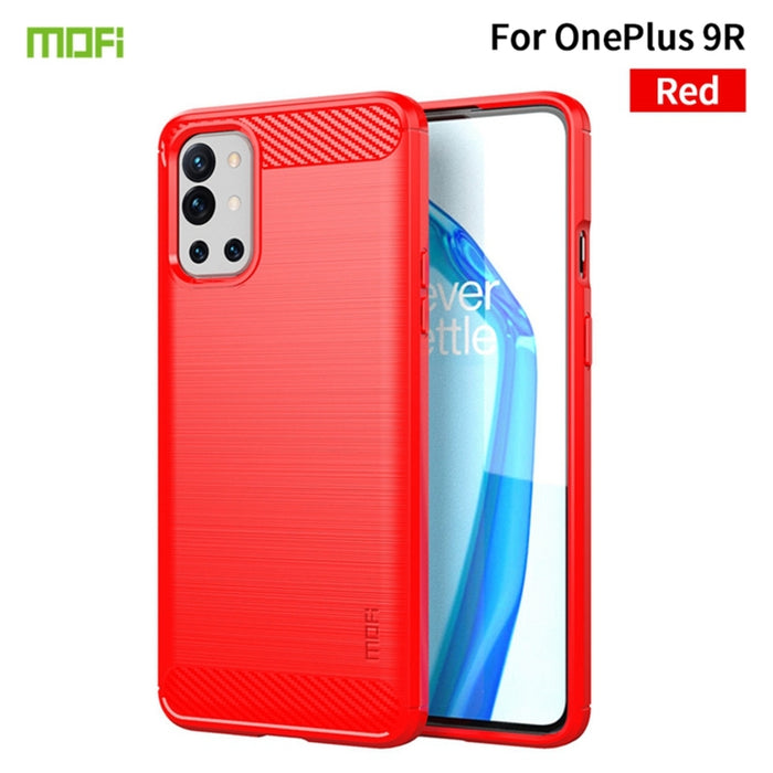Funda de TPU suave de fibra de carbono con textura cepillada de la serie Gentleness de MOFI, For Xiaomi Mi 11 Lite, For Xiaomi Mi 11 Pro, For OnePlus 9R