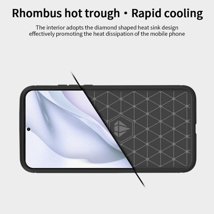 Funda de TPU suave de fibra de carbono con textura cepillada de la serie Gentleness de MOFI, For Huawei P50 Pro, For Xiaomi Mi 11 Ultra, For OnePlus 8
