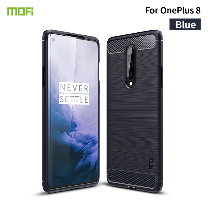 Funda de TPU suave de fibra de carbono con textura cepillada de la serie Gentleness de MOFI, For Huawei P50 Pro, For Xiaomi Mi 11 Ultra, For OnePlus 8