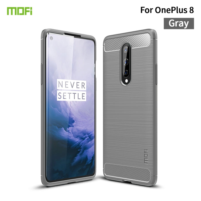Funda de TPU suave de fibra de carbono con textura cepillada de la serie Gentleness de MOFI, For Huawei P50 Pro, For Xiaomi Mi 11 Ultra, For OnePlus 8