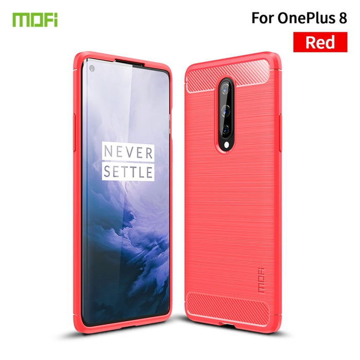 Funda de TPU suave de fibra de carbono con textura cepillada de la serie Gentleness de MOFI, For Huawei P50 Pro, For Xiaomi Mi 11 Ultra, For OnePlus 8