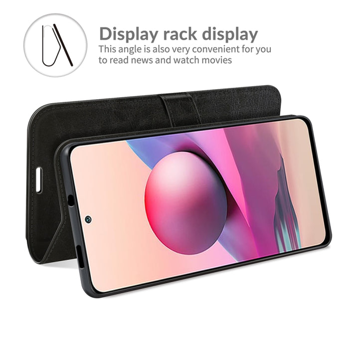 Para Xiaomi Redmi Note 10S R64 Texture Single Horizontal Flip Funda protectora con soporte y ranuras para tarjetas y billetera y marco de fotos, For Xiaomi Redmi Note 10S