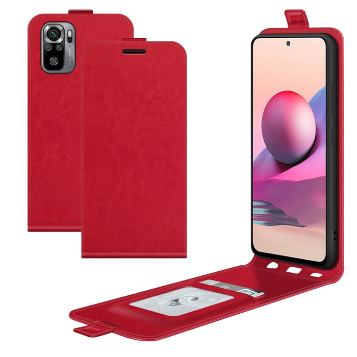 Para Xiaomi Redmi Note 10S R64 Funda protectora de cuero con tapa vertical individual con textura con ranuras para tarjetas y marco de fotos, For Xiaomi Redmi Note 10S