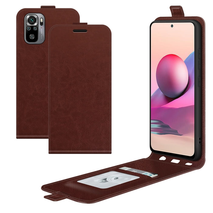 Para Xiaomi Redmi Note 10S R64 Funda protectora de cuero con tapa vertical individual con textura con ranuras para tarjetas y marco de fotos, For Xiaomi Redmi Note 10S