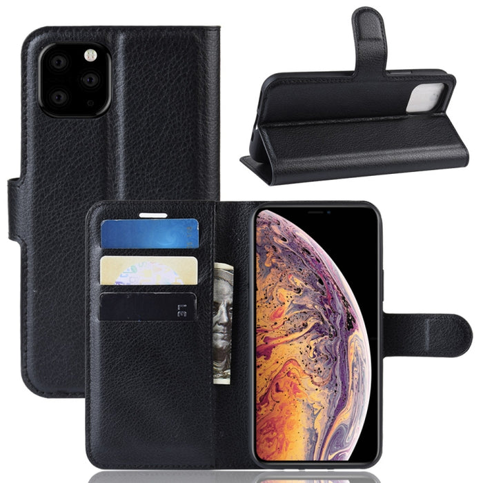 Litchi Skin PU Funda de cuero con soporte para billetera móvil para iPhone XI Max (2019)