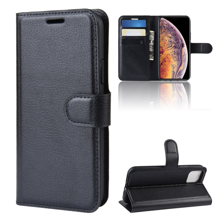 Litchi Skin PU Funda de cuero con soporte para billetera móvil para iPhone XI Max (2019)
