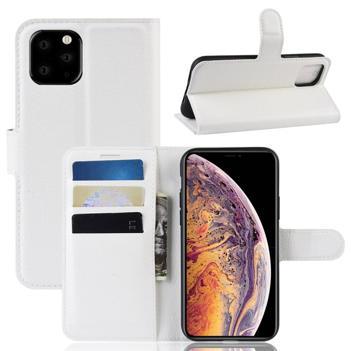 Litchi Skin PU Funda de cuero con soporte para billetera móvil para iPhone XI Max (2019)