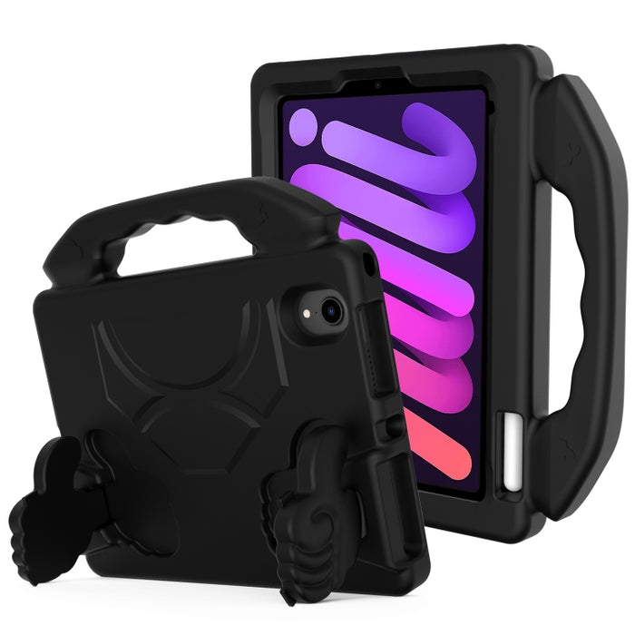 Material de EVA para niños, cubierta protectora plana anticaída, carcasa protectora con soporte para pulgar, For iPad mini 6 / mini 20246, For iPad mini 6 / mini 2024