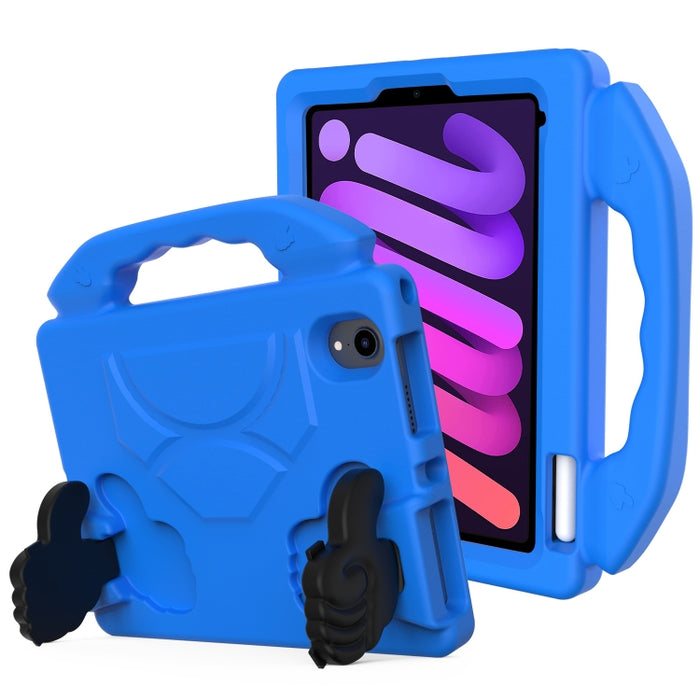 Material de EVA para niños, cubierta protectora plana anticaída, carcasa protectora con soporte para pulgar, For iPad mini 6 / mini 20246, For iPad mini 6 / mini 2024