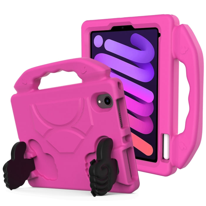Material de EVA para niños, cubierta protectora plana anticaída, carcasa protectora con soporte para pulgar, For iPad mini 6 / mini 20246, For iPad mini 6 / mini 2024