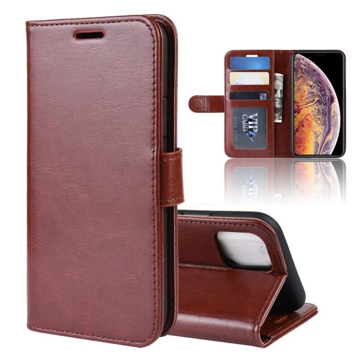 Estuche de cuero con tapa horizontal de un solo pliegue R64 Texture para iPhone XI MAX, con soporte y ranuras para tarjetas y billetera