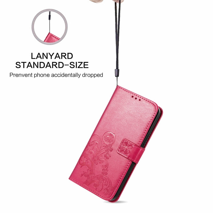 Estuche de cuero con protección para teléfono móvil con hebilla en relieve y cierre de cuatro hojas con cordón y ranura para tarjeta y función de billetera y soporte, For Samsung Galaxy A22 5G, For Samsung Galaxy A22 4G, For Samsung Galaxy F62/M62     ...