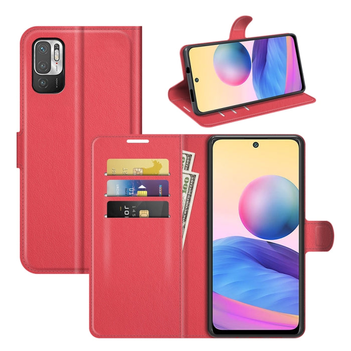 Para Xiaomi Redmi Note 10 5G Litchi Texture Funda protectora con tapa horizontal con soporte y ranuras para tarjetas y billetera, For Xiaomi Redmi Note 10 5G